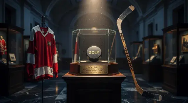 Jack Hughes questions Hockey Hall of Fame possession of puck from U.S. men's Olympic hockey golden goal